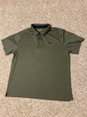Under Armour Dark Olive Green Performance Polo